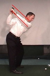 Golf Backswing Position - Flat Wrist On Plane