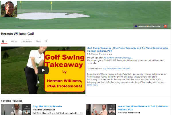 Herman Williams Golf YouTube Golf Lesson Videos