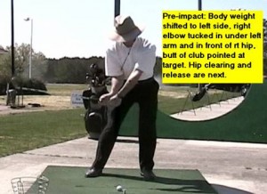 Golf swing pre impact position - Herman Williams Golf.
